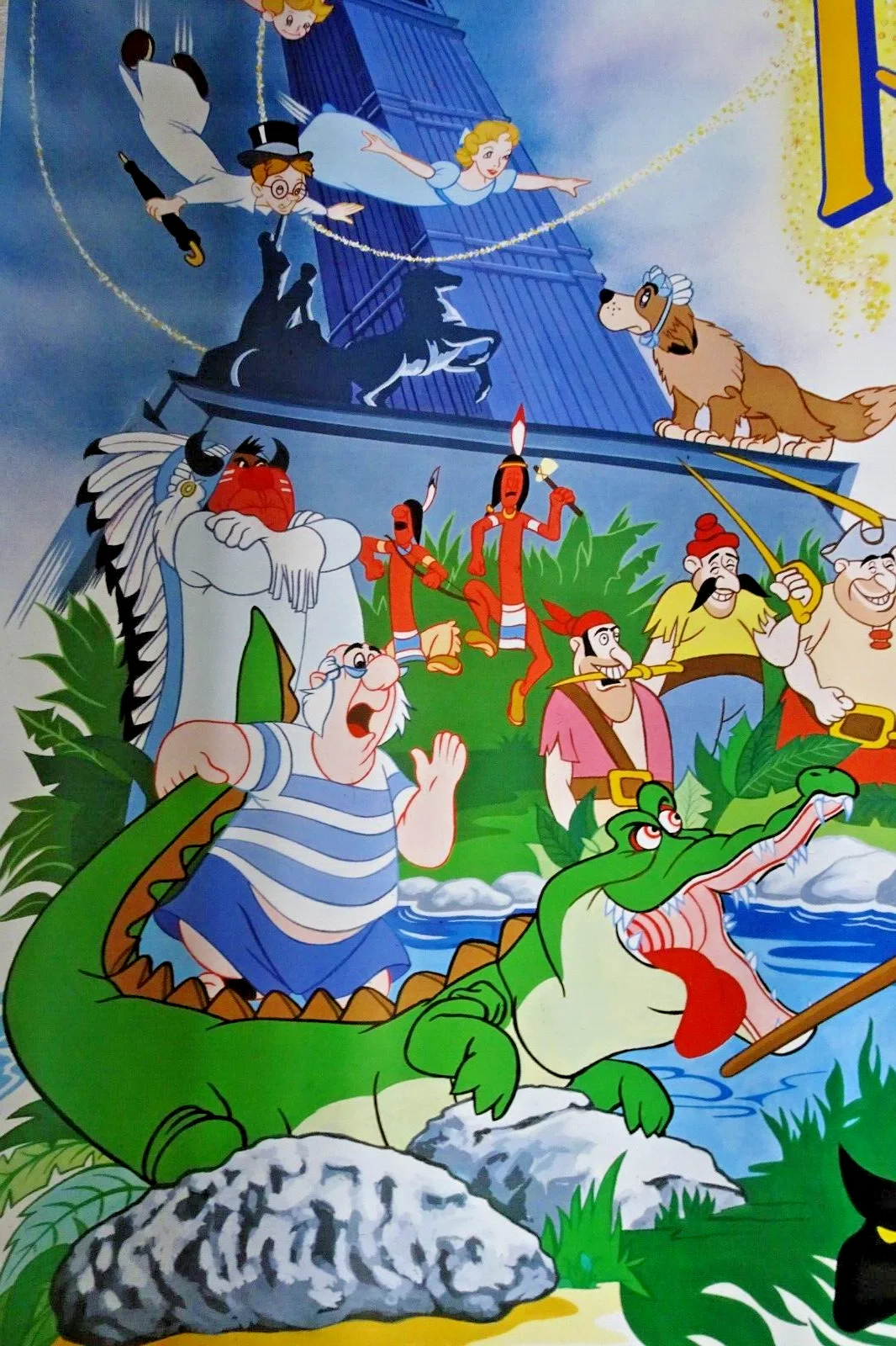 Peter Pan Poster Original Quad Walt Disney 1980s RR With Wind in The Willows, изображение 2