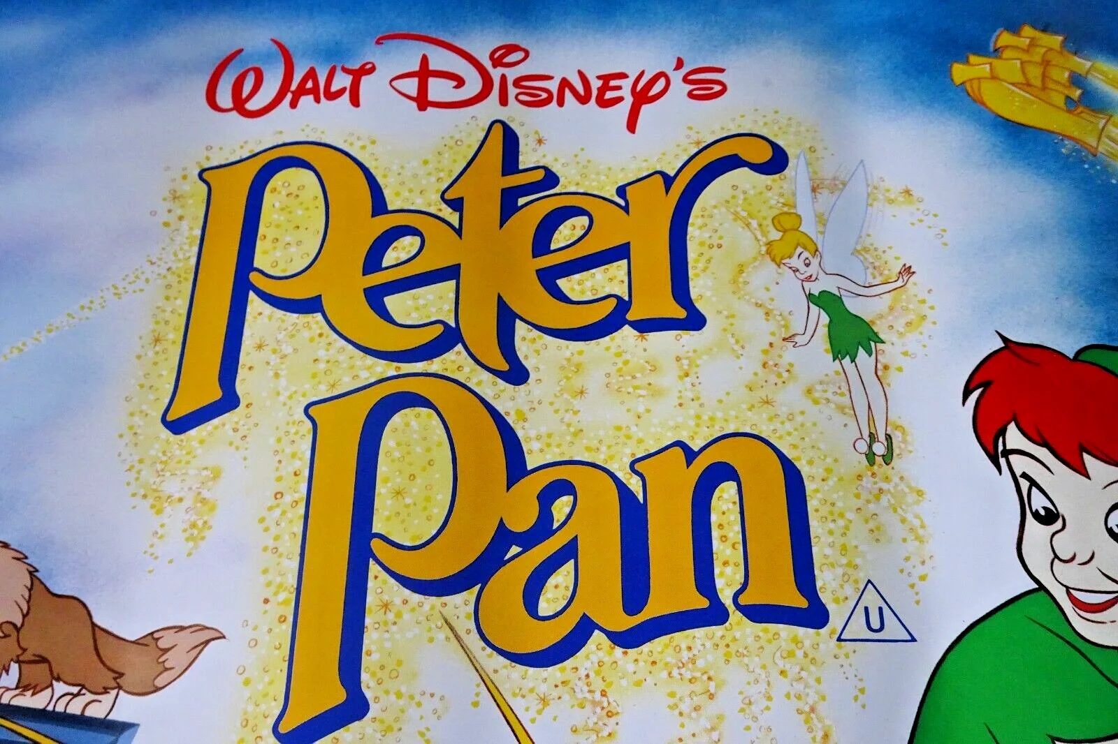 Peter Pan Poster Original Quad Walt Disney 1980s RR With Wind in The Willows, изображение 5