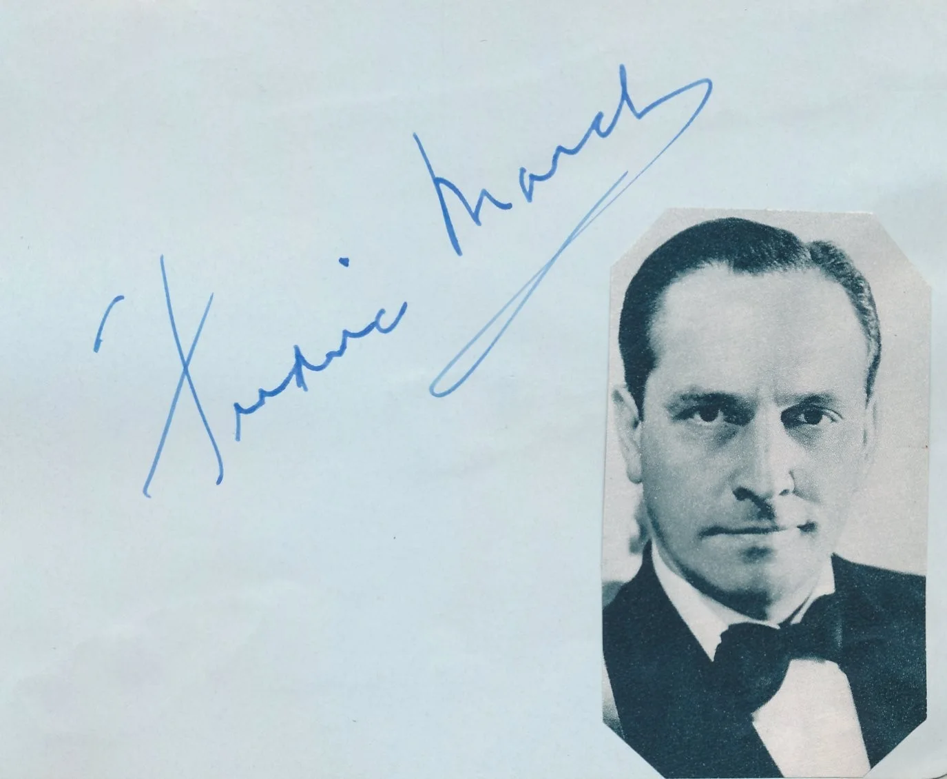 Fredric March - 1940's Signed Page w/ Orig 1940's "Dr. Jekyll & Mr. Hyde" Photo, изображение 3