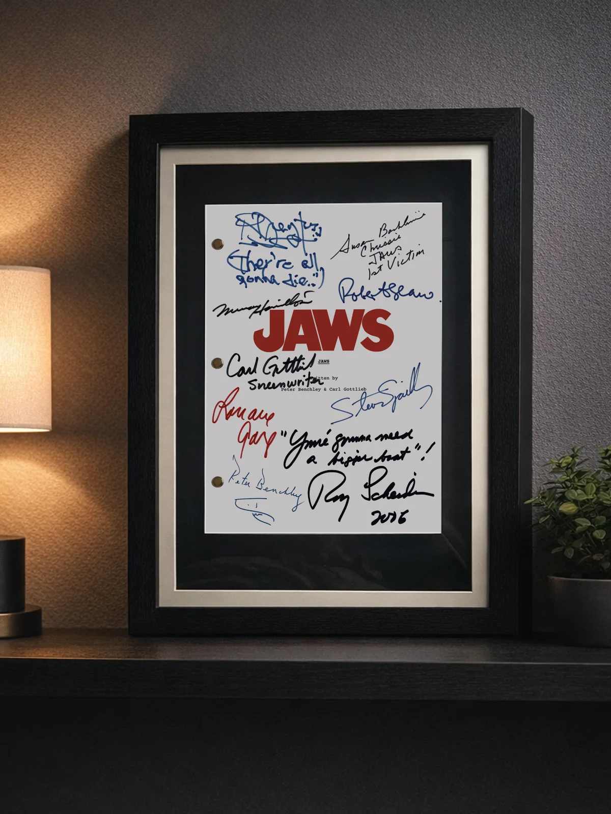 JAWS, Signed Movie Script, Full Screenplay Reproduction & Cast Autographs, image 5