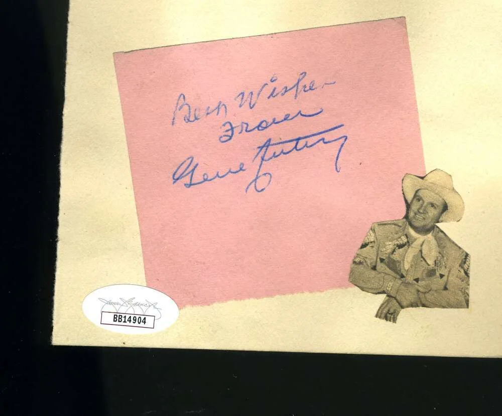Orson Welles Gene Autry — Orson Welles Gene Autry JSA Coa Signed 1940`s Album Page Autograph, image 2