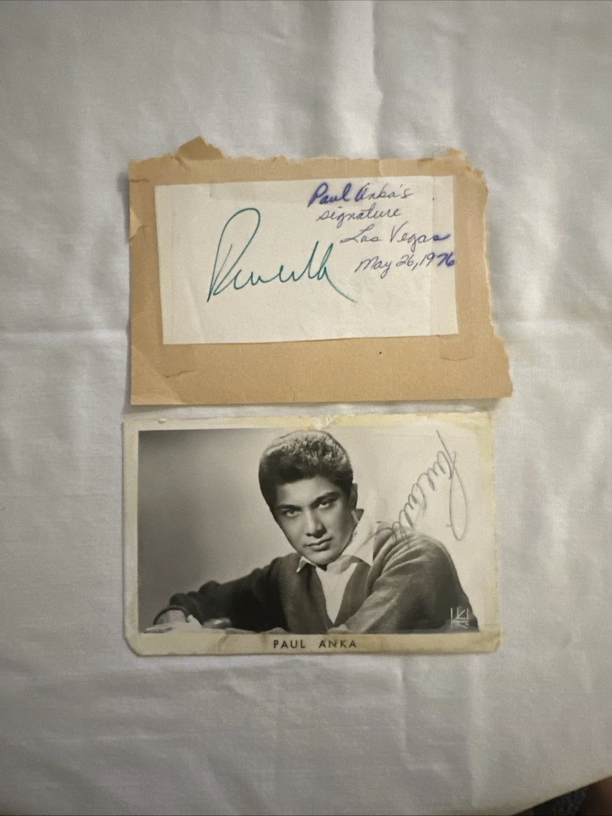 Paul Anka Autographed Photo and Signature Set, image 2