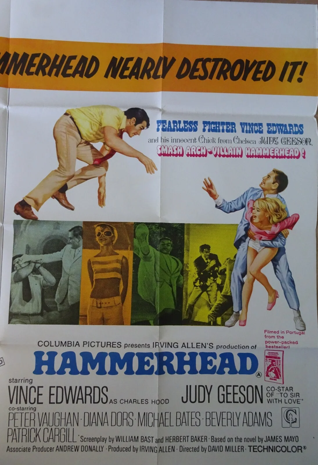 Duffy Hammerhead Poster Quad 1969 James Coburn Judy Geeson James Mason, изображение 3
