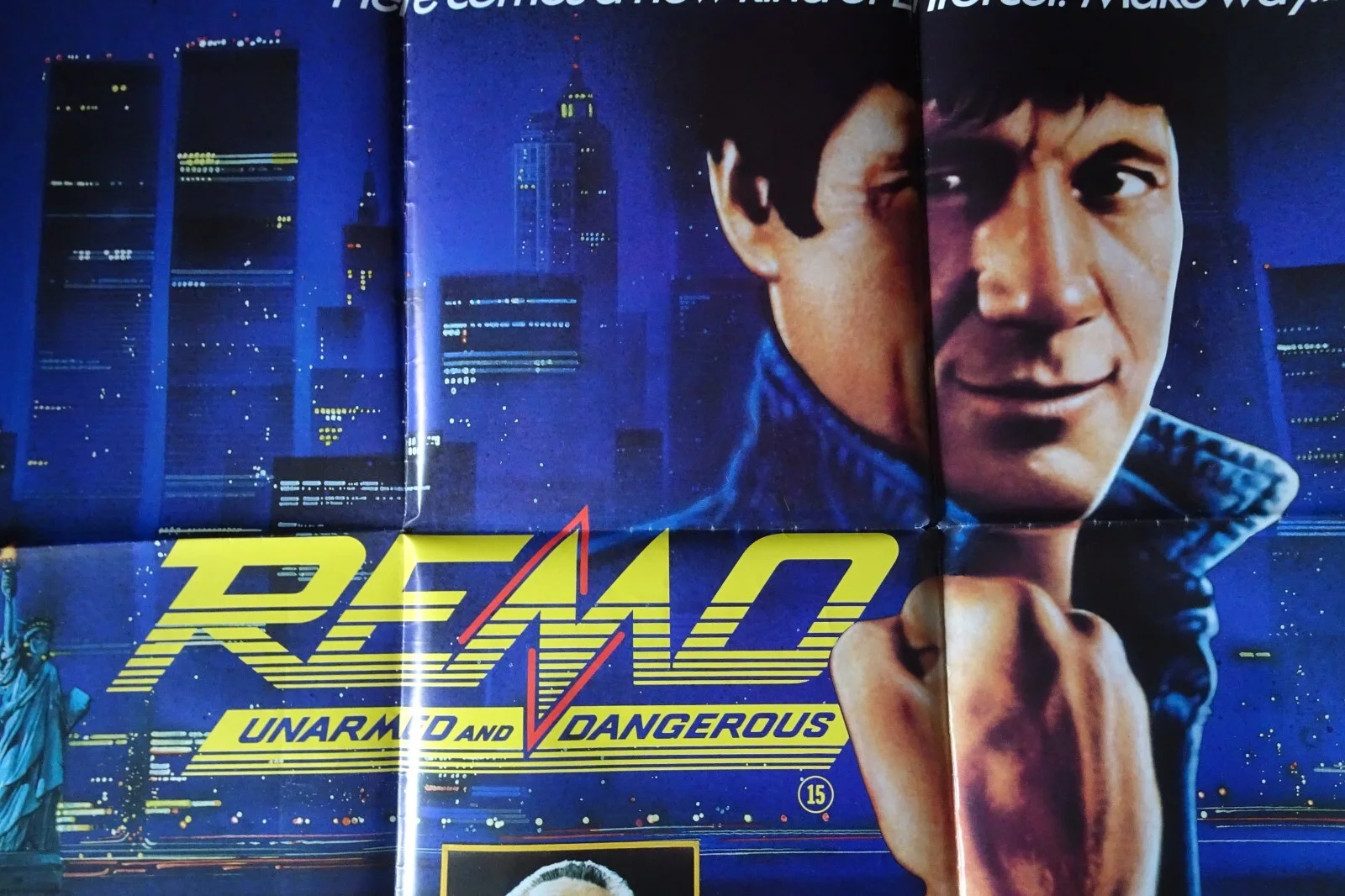Remo Unarmed and Dangerous Poster Quad Original 1985 Fred Ward Joel Grey, image 3