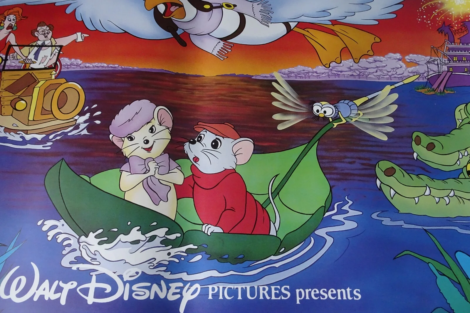 The Rescuers Poster Original Quad Walt Disney 1980s Re-Release, image 2