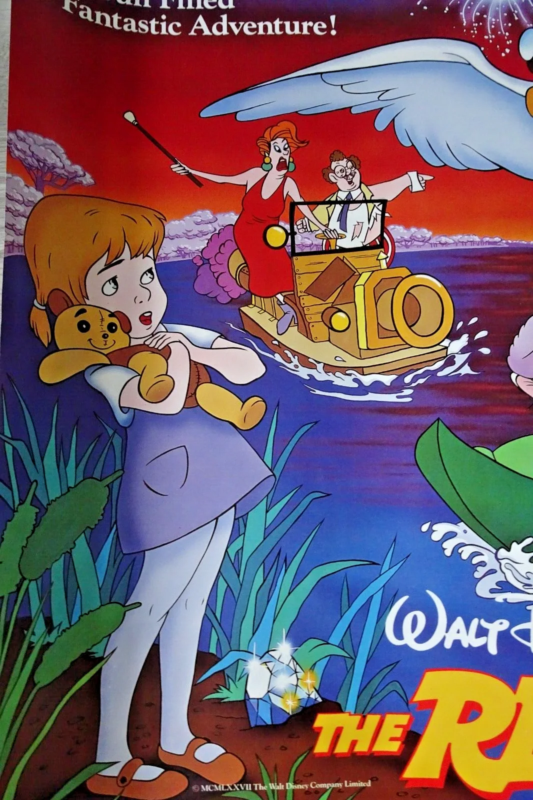 The Rescuers Poster Original Quad Walt Disney 1980s Re-Release, image 4