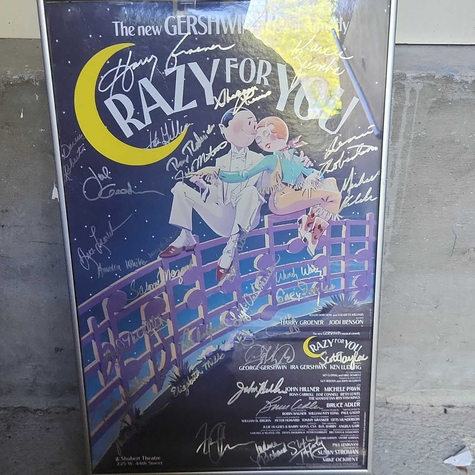 Cast — Crazy for You (Gershwin) Original Cast Signed Theater Poster Window Card, изображение 3