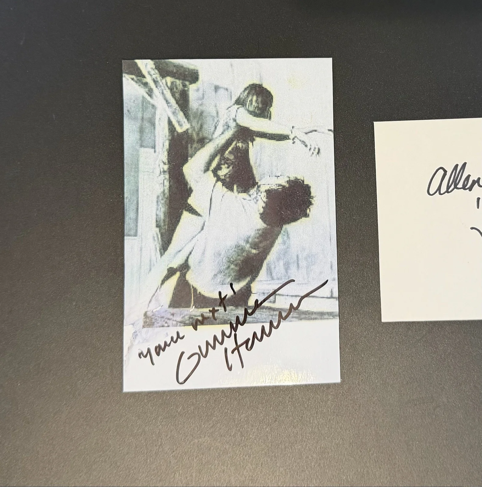 Gunnar Hansen & Allen Danziger Signed 3x5 Texas Chainsaw Massacre Autograph, image 3