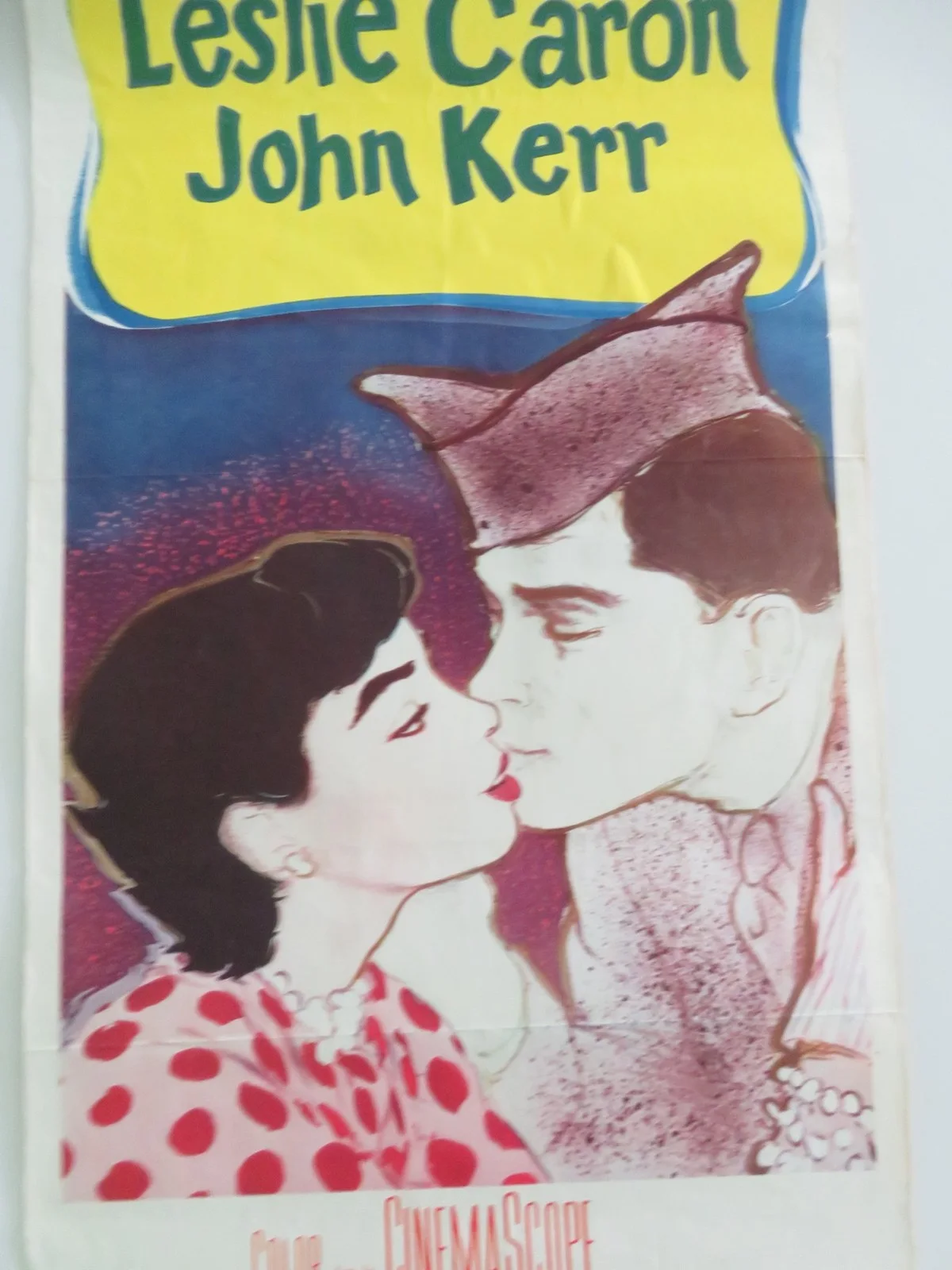 Gaby US Insert Poster Leslie Caron John Kerr 1956, image 3