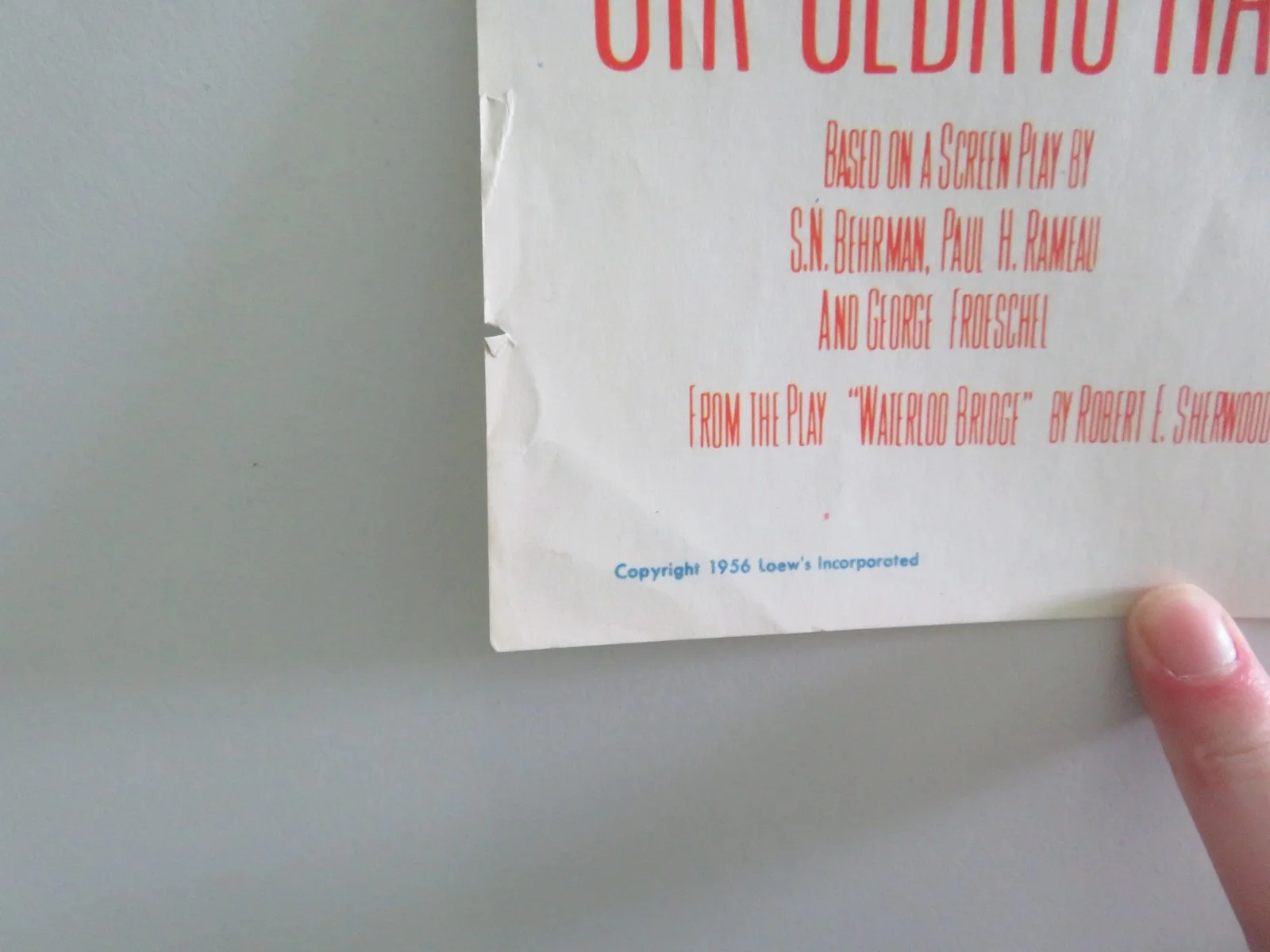 Gaby US Insert Poster Leslie Caron John Kerr 1956, image 5