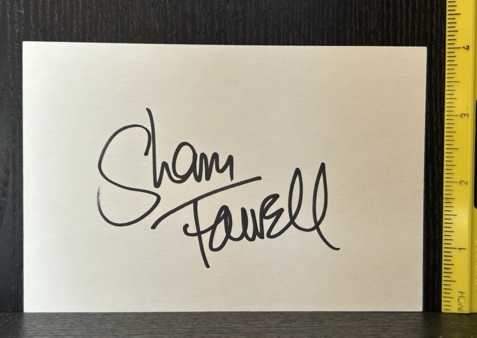 Sharon Farrell — SHARON FARRELL HAND SIGNED 4x6 CARD Original Autograph CAN'T BUY ME LOVE Actress, image 2