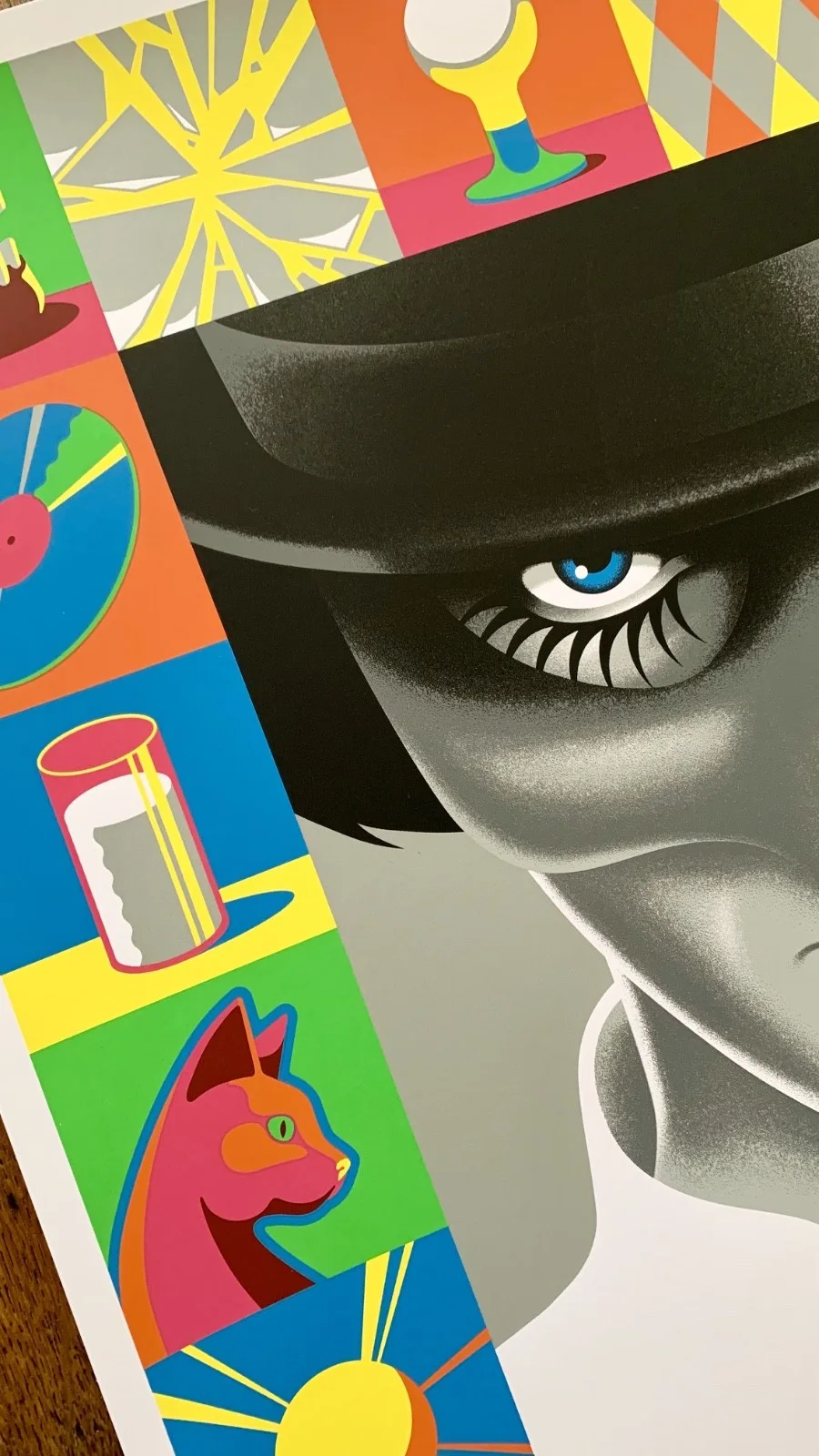 A Clockwork Orange Movie Poster By La Boca. Hand Signed Malcolm McDowell - MONDO, изображение 4