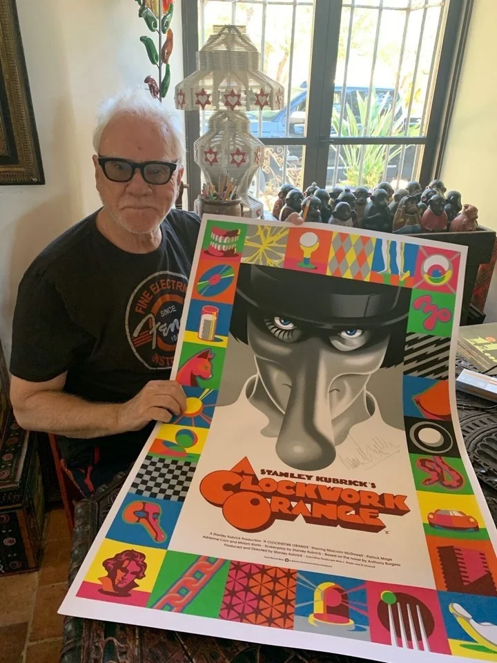 A Clockwork Orange Movie Poster By La Boca. Hand Signed Malcolm McDowell - MONDO, изображение 5