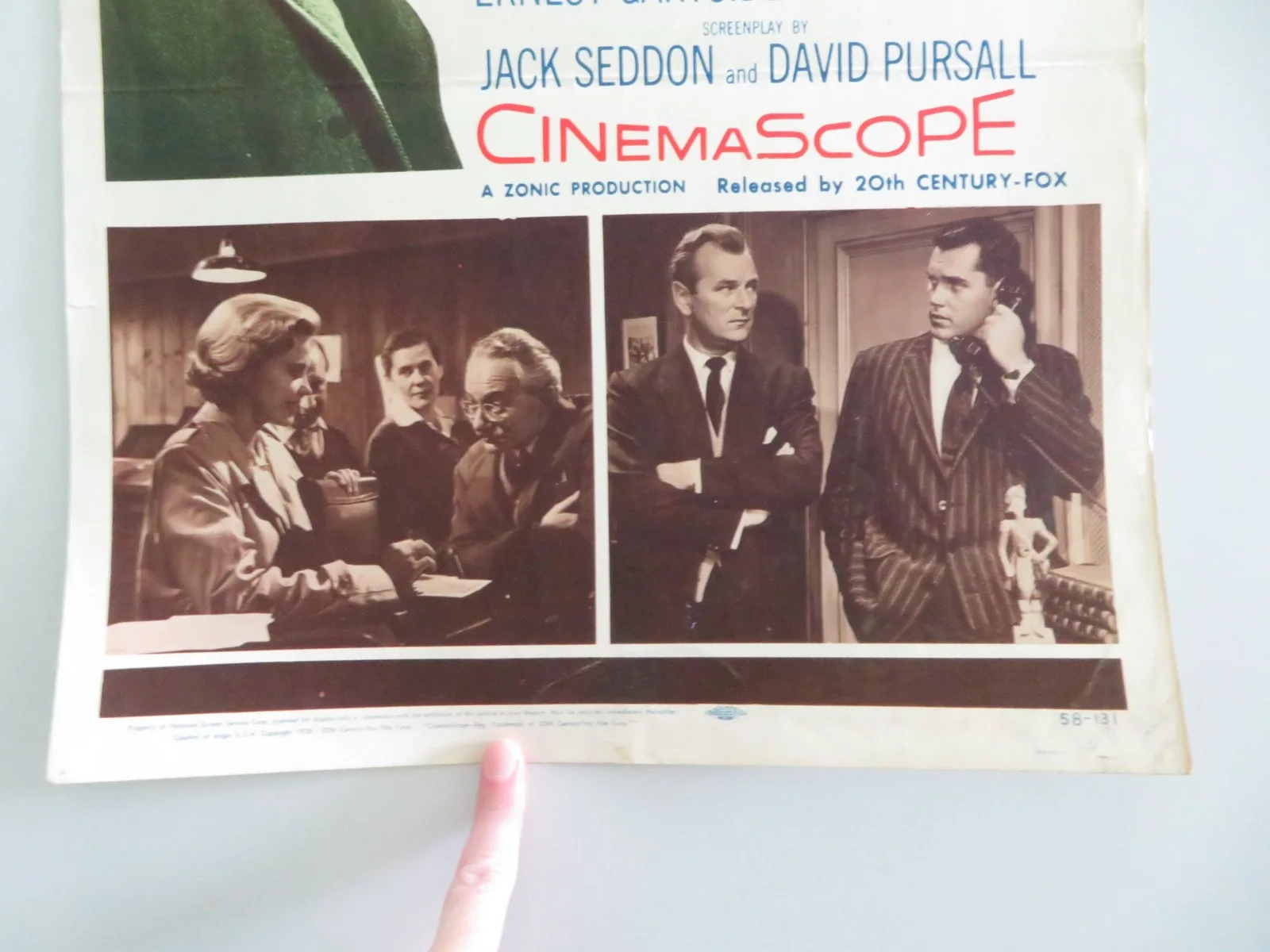 Count Five and Die US Insert Poster Jeffrey Hunter Nigel Patrick 1958, image 4