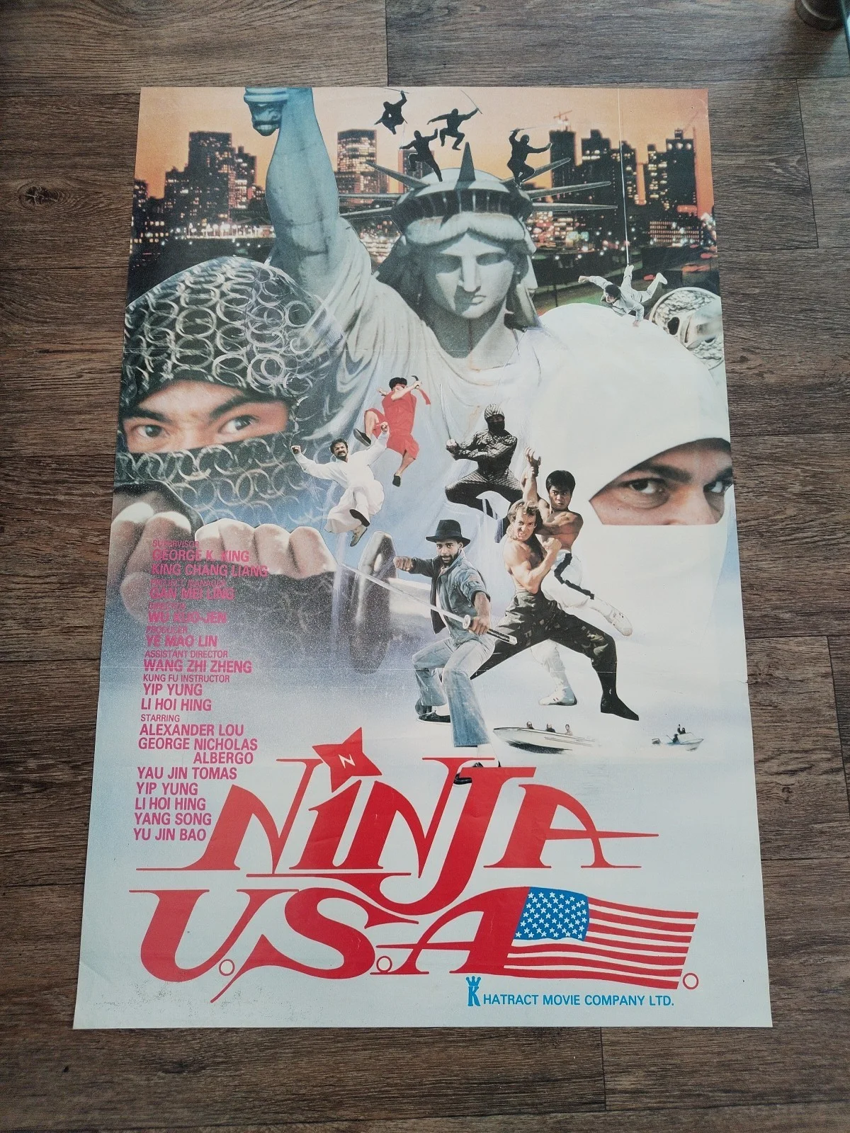 Ninja USA - 1985 Rare Original Movie Poster 30"x20", image 2