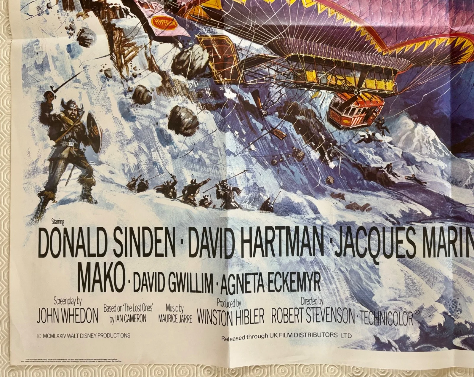 The Island At The Top of The World Original 1974 Quad Poster Donald Sinden, изображение 2