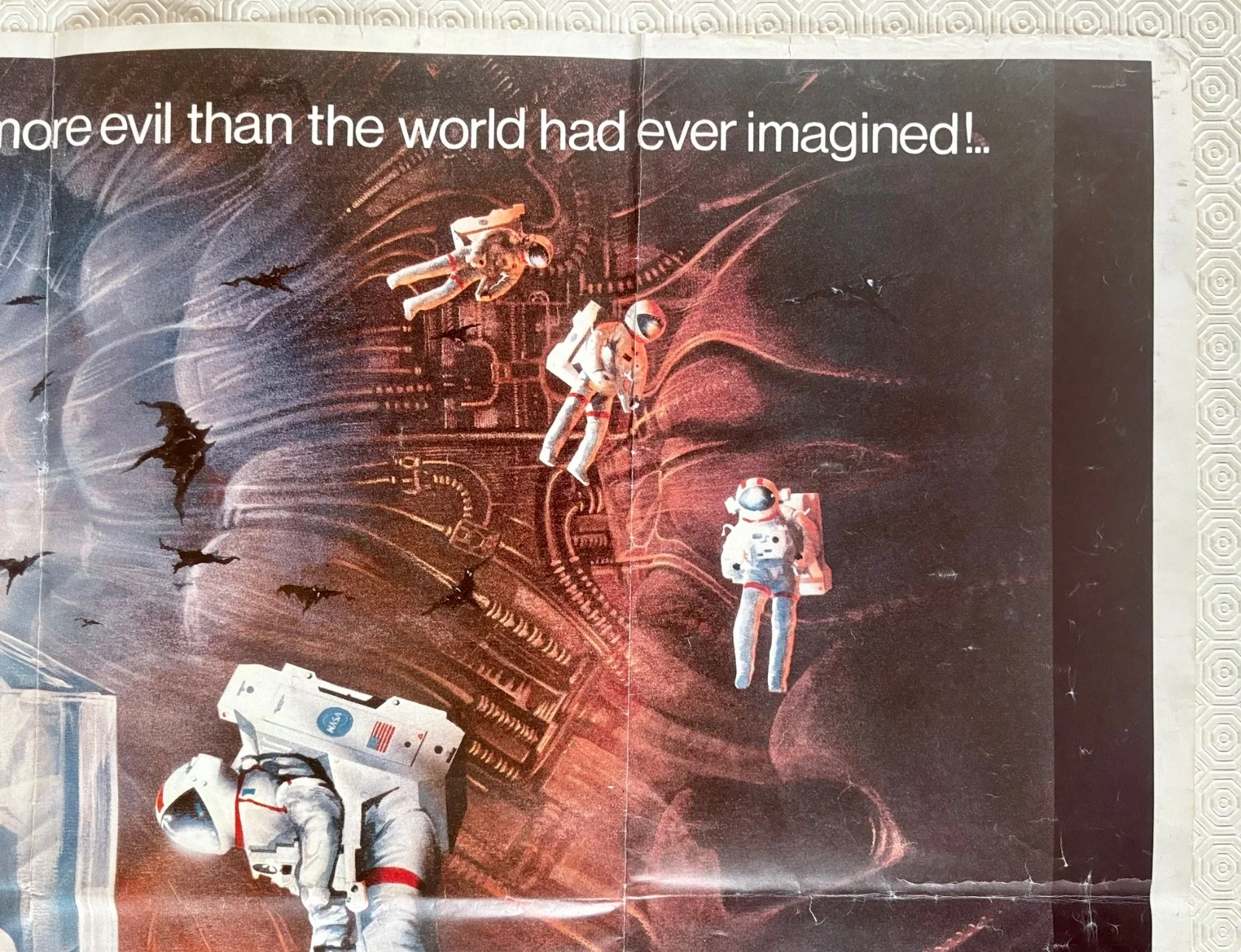 Lifeforce Original 1985 Quad Poster Tobe Hooper Steve Railsback Matilda May, изображение 4