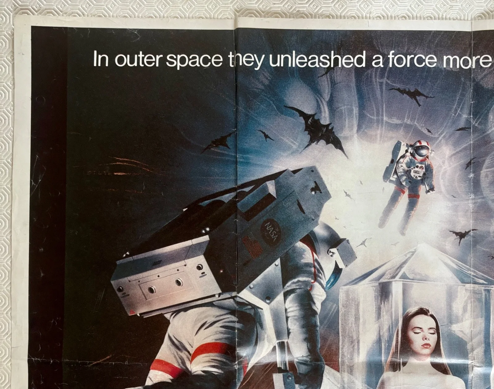 Lifeforce Original 1985 Quad Poster Tobe Hooper Steve Railsback Matilda May, изображение 5