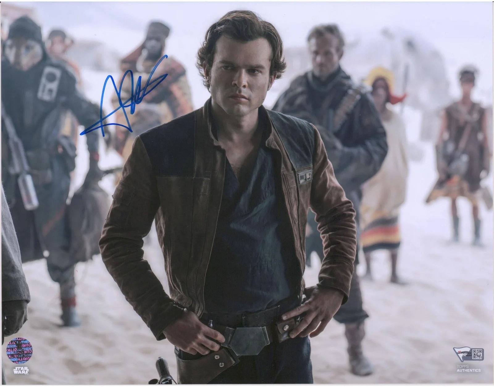 Alden Ehrenreich — Alden Ehrenreich Star Wars Solo Signed 11" x 14" Photo - Alden Hologram