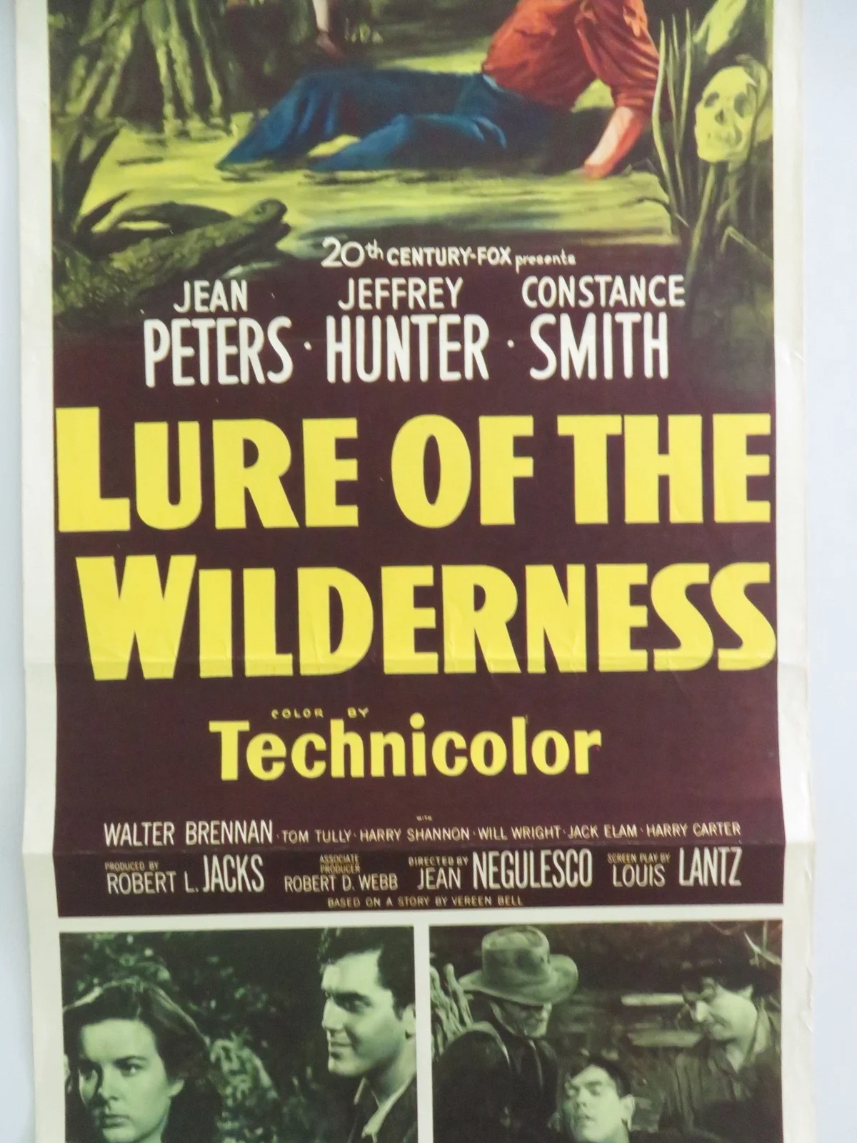 Lure of the Wilderness US Insert Poster Jean Peters Jeffrey Hunter 1952, изображение 3