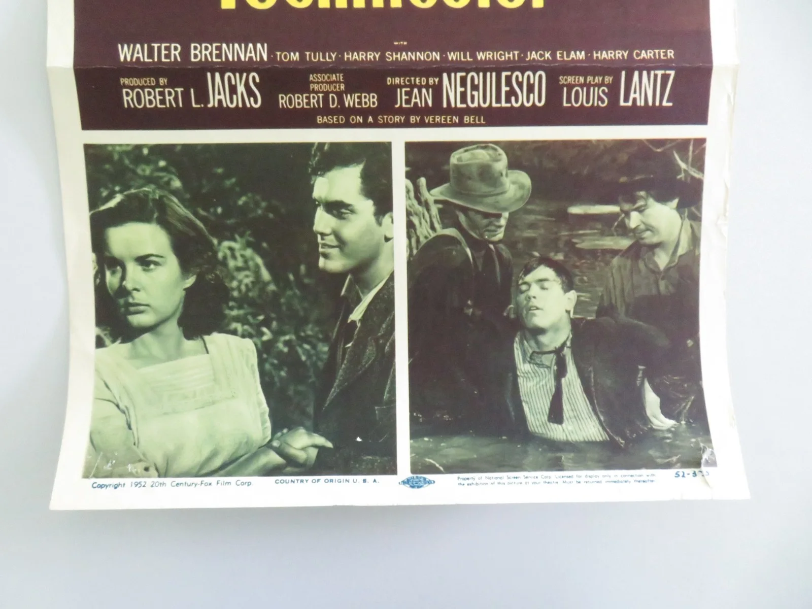 Lure of the Wilderness US Insert Poster Jean Peters Jeffrey Hunter 1952, изображение 4