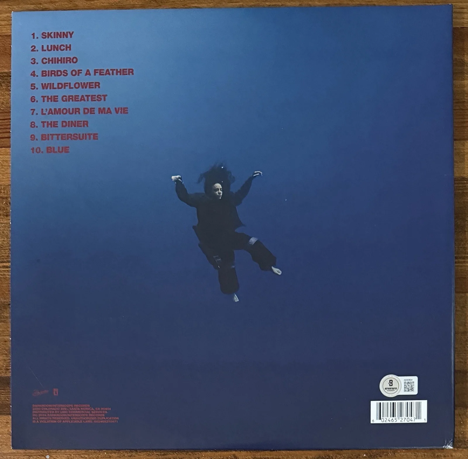 Billie Eilish — BILLIE EILISH HIT ME HARD AND SOFT SIGNED VINYL COVER AUTOGRAPH BECKETT BAS COA, изображение 3