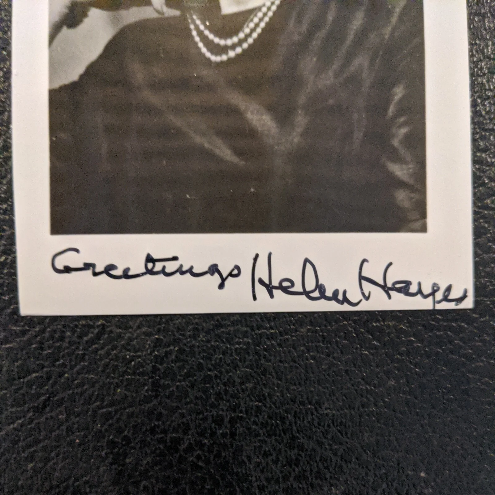 Helen Hayes — Helen Hayes Triple Crown Actress JSA Certified Autograph 3x5 Black & White Photo, image 3