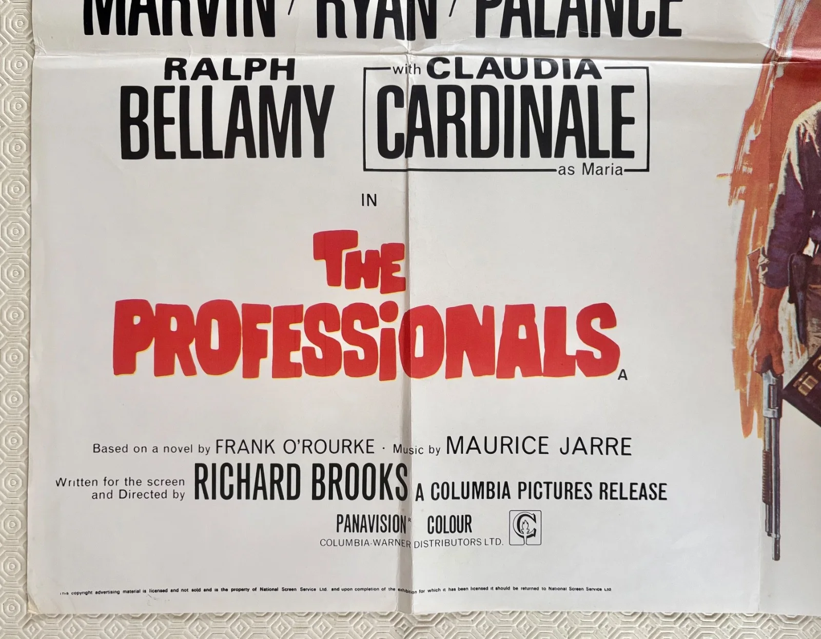 The Professionals Original 1966 Movie Quad Poster Burt Lancaster Lee Marvin, image 2