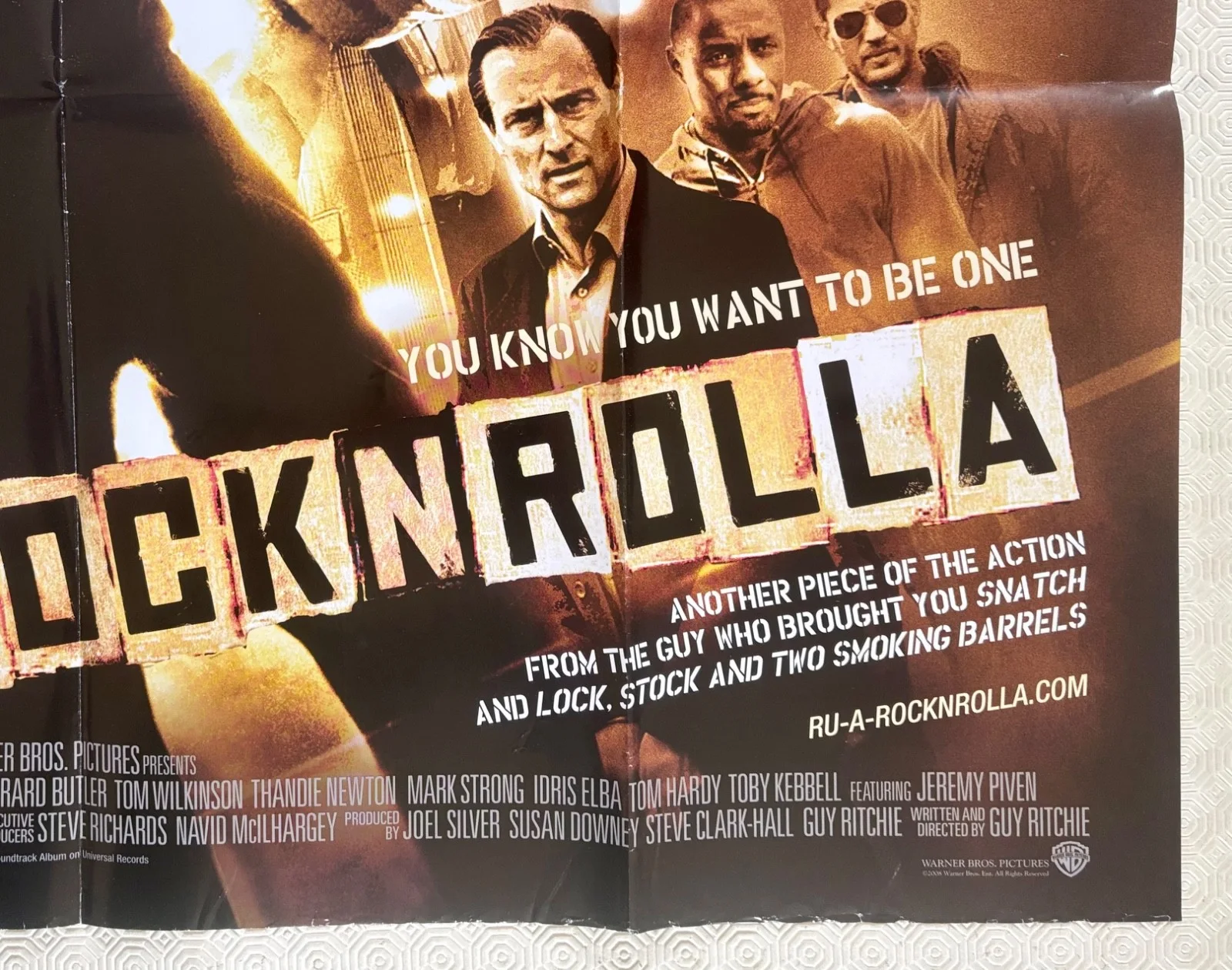 RocknRolla original 2008 DS Quad Poster Guy Ritchie Gerard Butler Idris Elba, изображение 3
