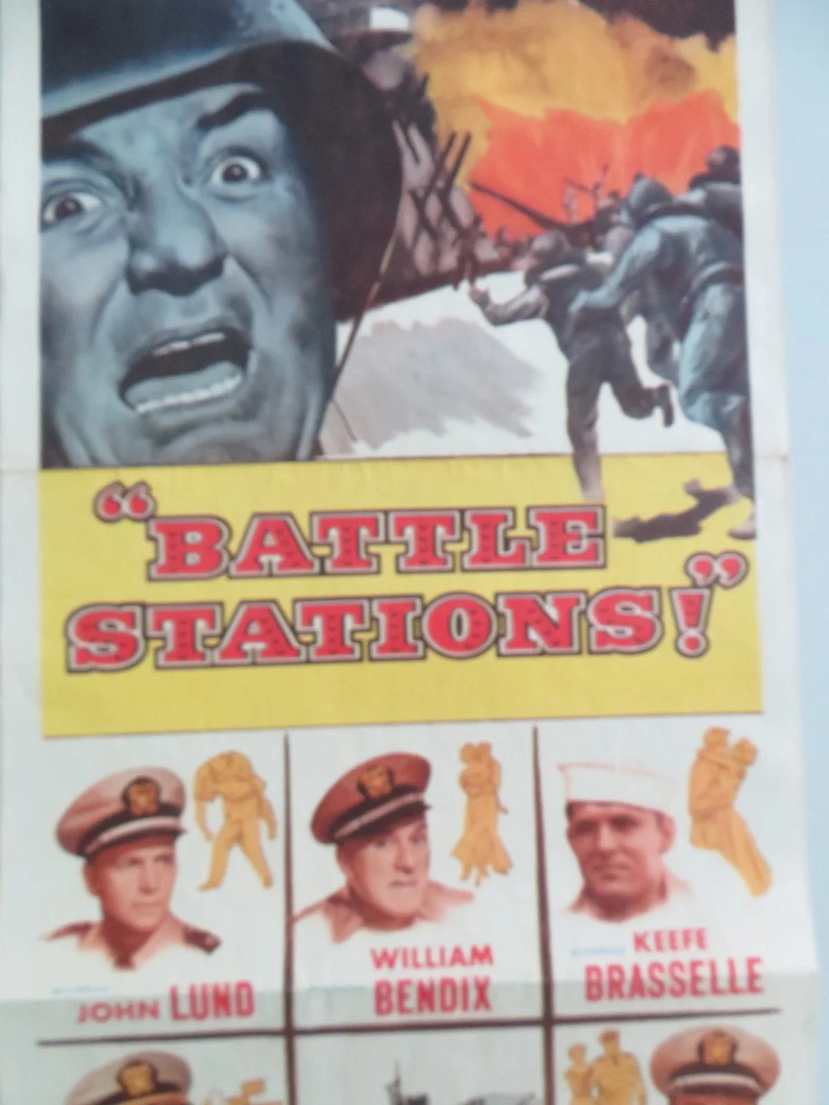 Battle Stations US Insert Poster John Lund William Bendix 1956, image 3