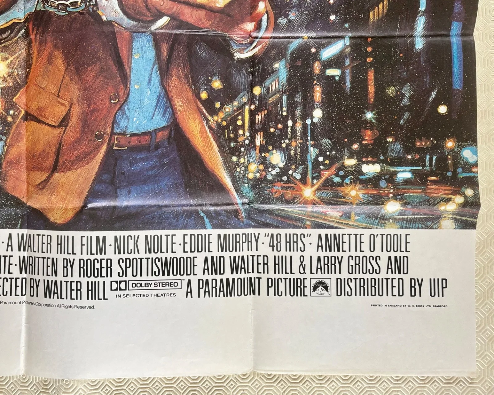 48 HRS original 1982 Quad Poster Walter Hill Eddie Murphy Nick Nolte Bysouth Art, image 3