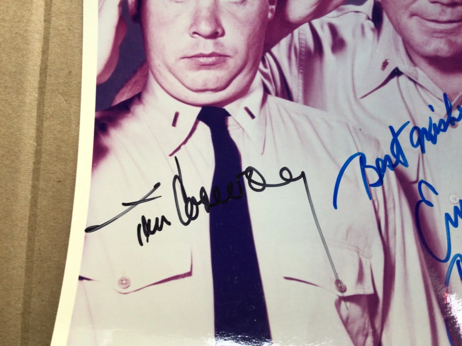 "McHale's Navy" Cast Signed 8x10 ERNEST BORGNINE & TIM CONWAY., image 3