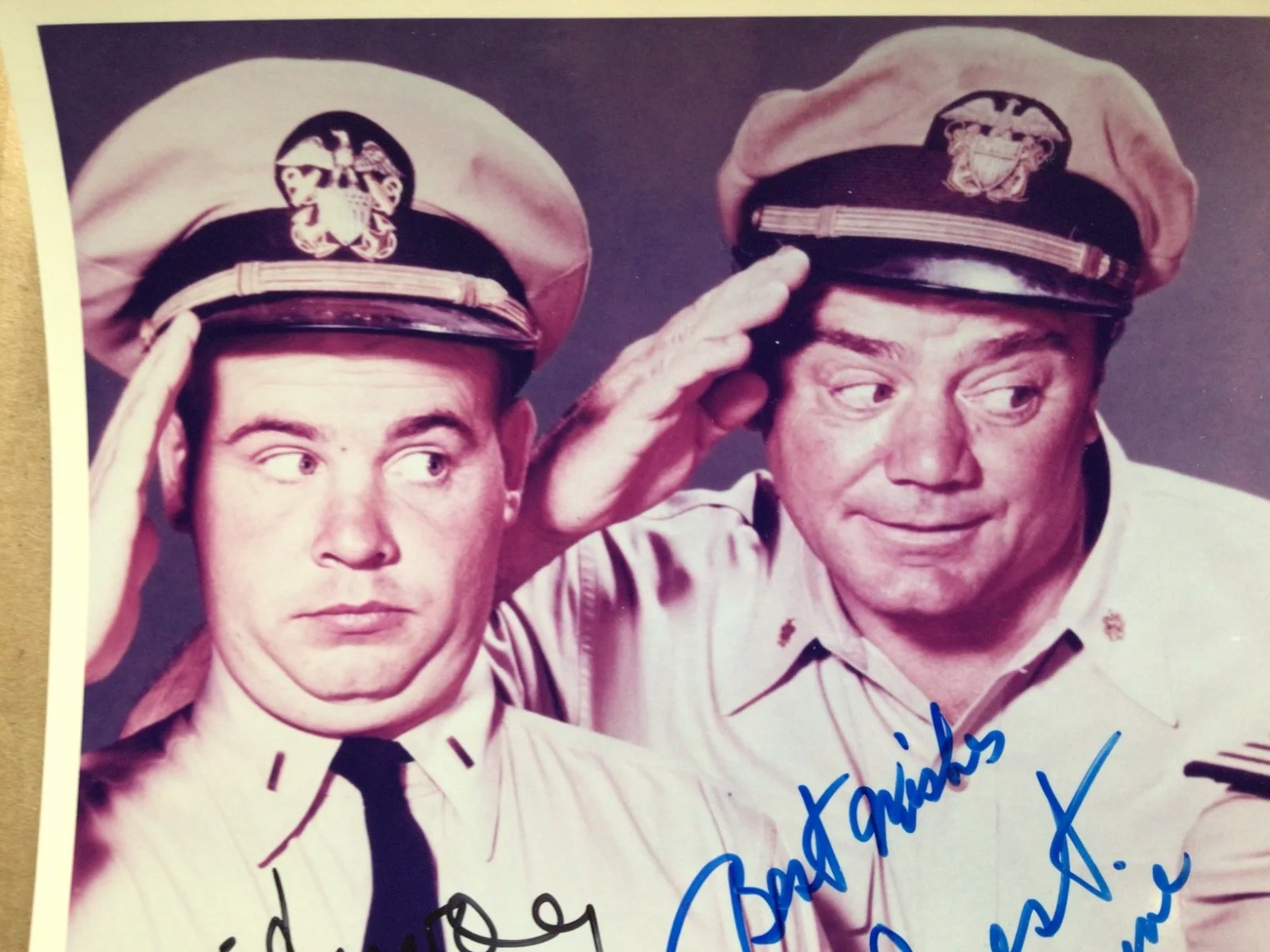 "McHale's Navy" Cast Signed 8x10 ERNEST BORGNINE & TIM CONWAY., image 4