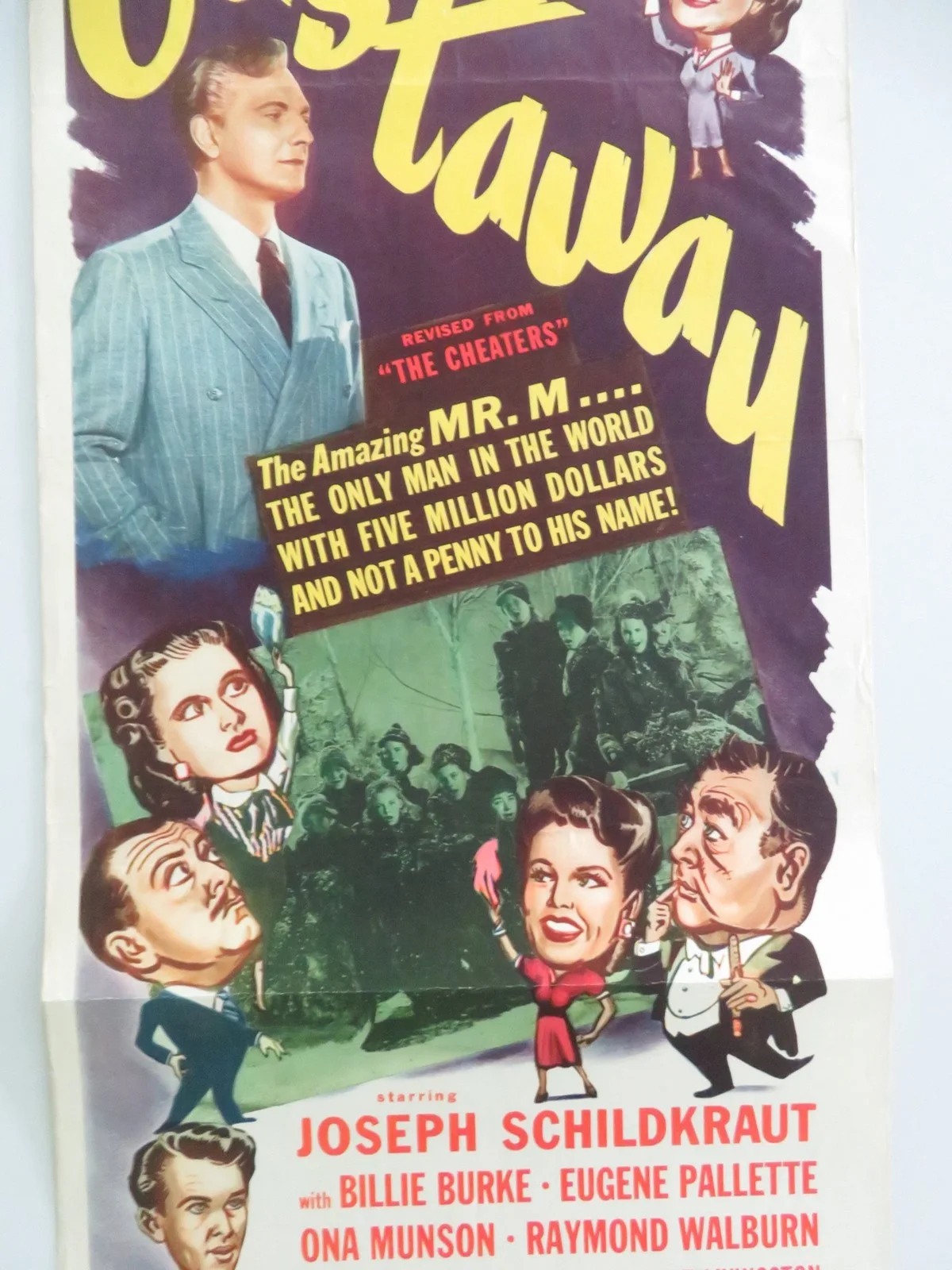 The Castaway US Insert Poster Joseph Schildkraut Billie Burke 1949, изображение 3