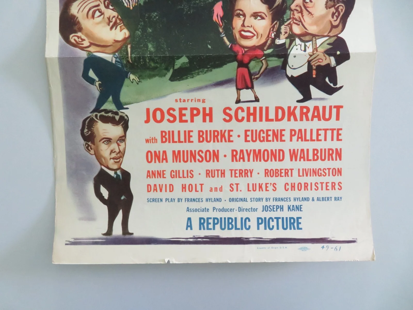 The Castaway US Insert Poster Joseph Schildkraut Billie Burke 1949, изображение 4