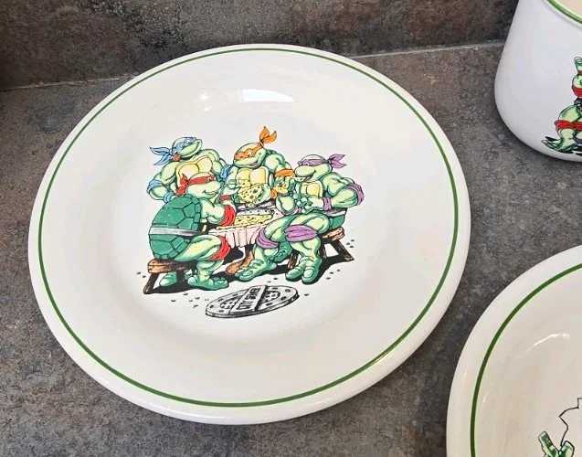 Vintage Hornsea 3 Piece Mug Bowl Plate Set TMHT Teenage Mutant Hero Turtles, изображение 5