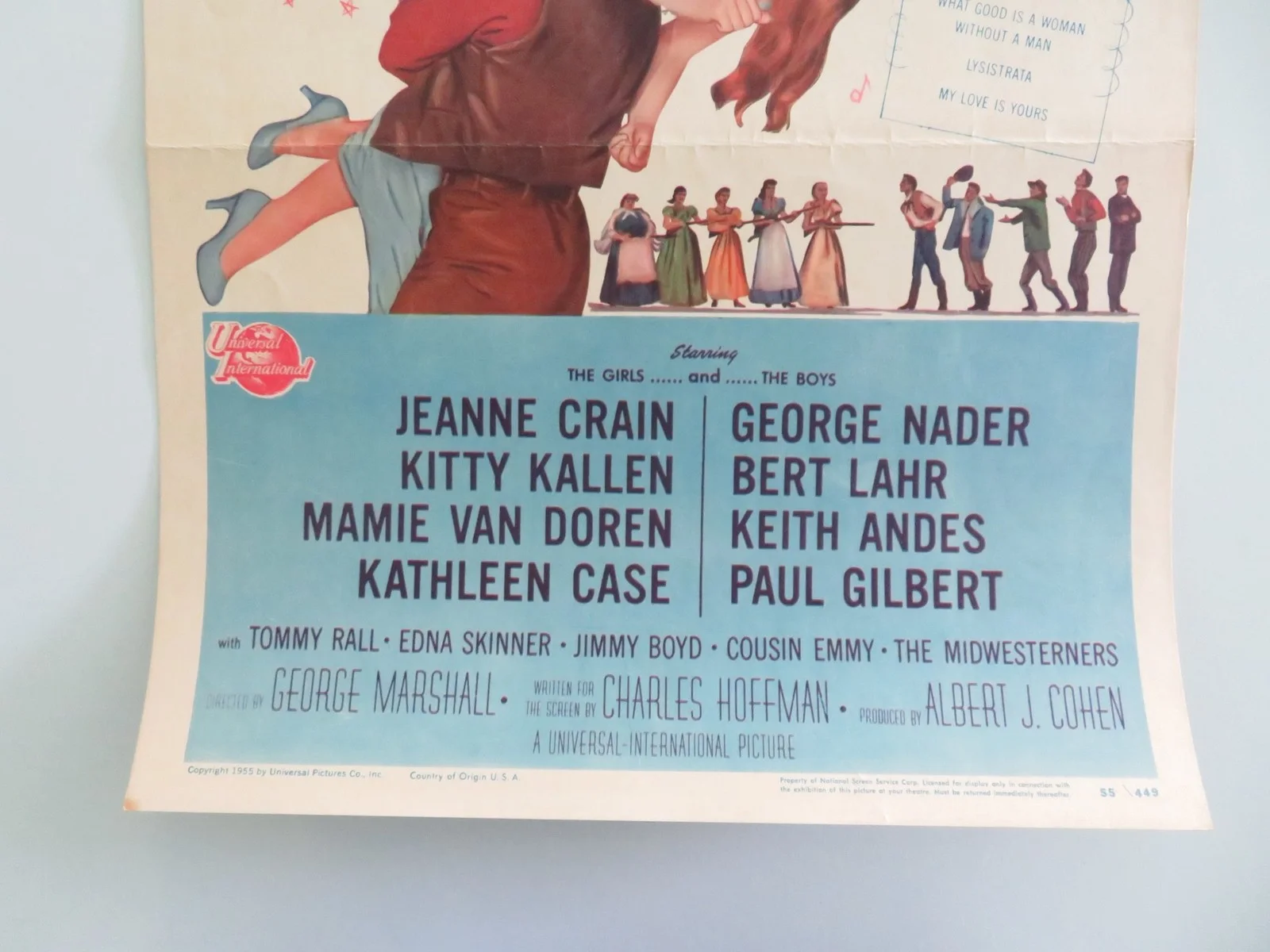 The Second Greatest Sex US Insert Poster Jeanne Crain George Nader 1955, image 4