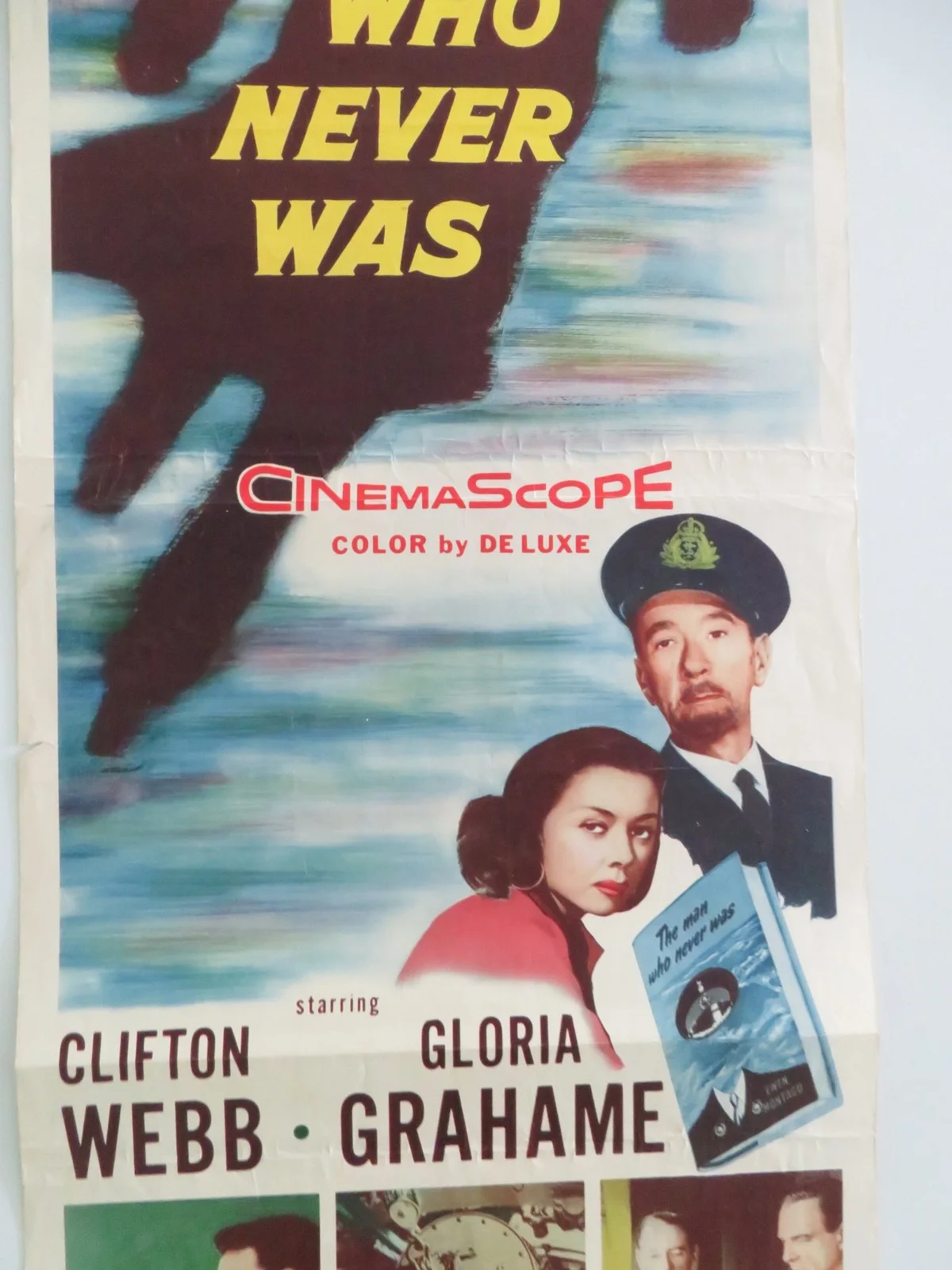 The Man Who Never Was US Insert Poster Clifton Webb Gloria Grahame 1956, изображение 3