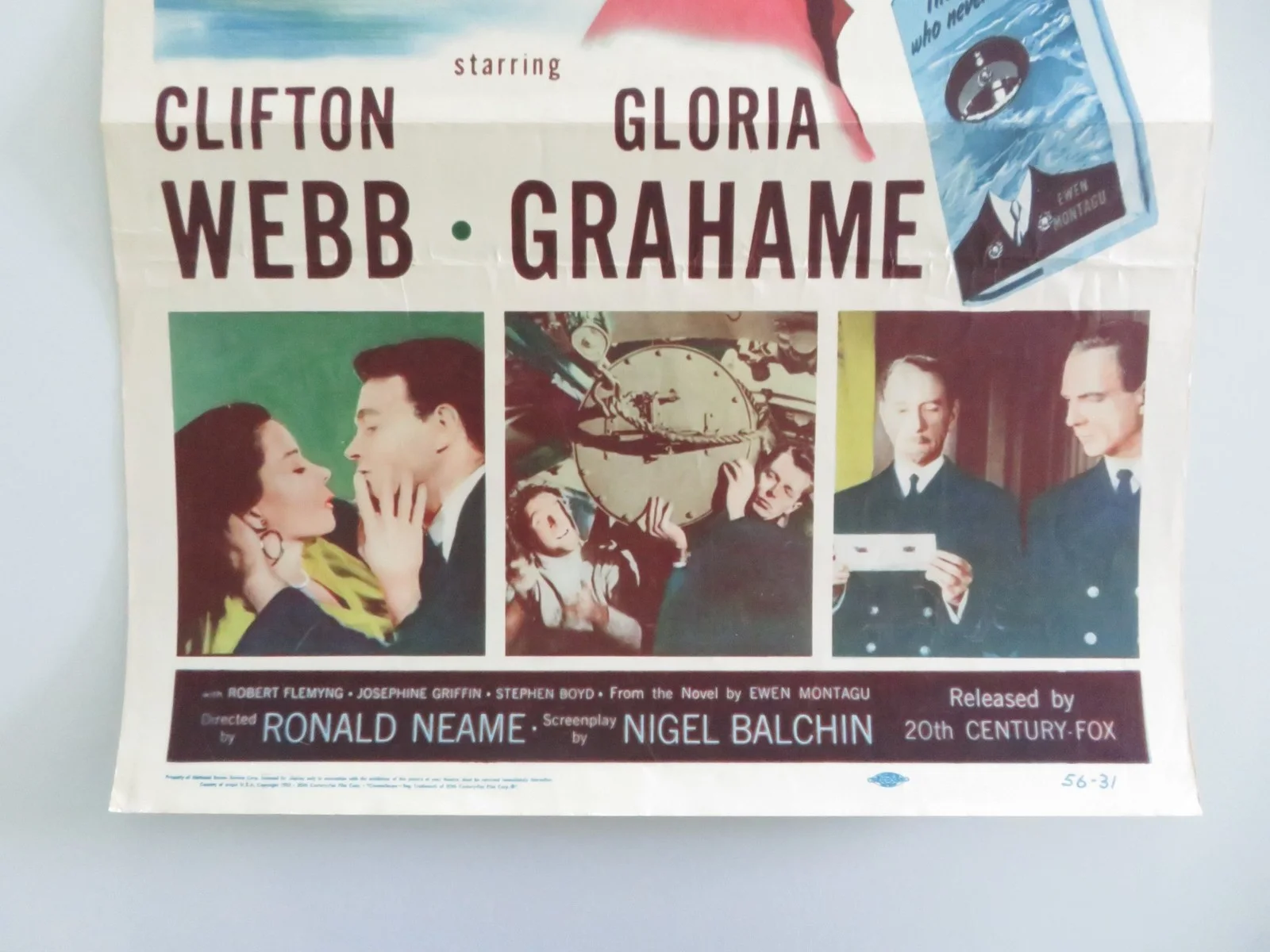 The Man Who Never Was US Insert Poster Clifton Webb Gloria Grahame 1956, изображение 4