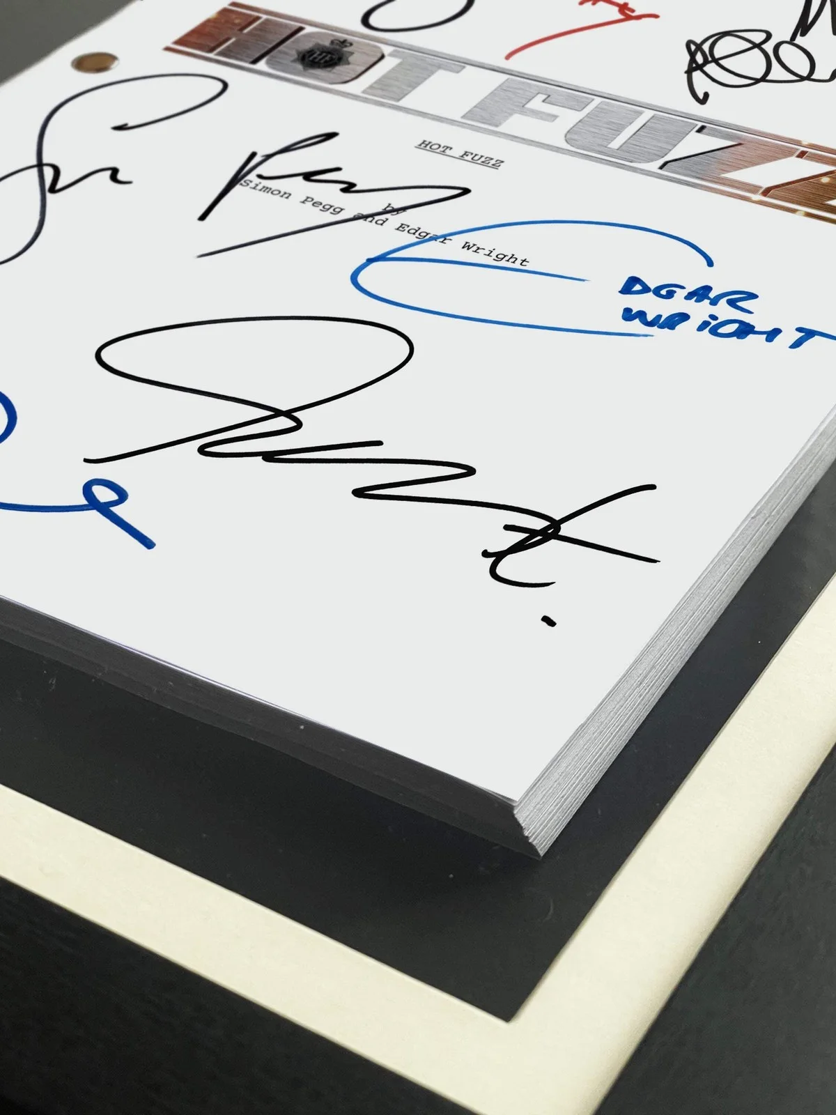 Hot Fuzz Signed Framed, Movie Script, Greater Good, Full Screenplay Reproduction, image 3