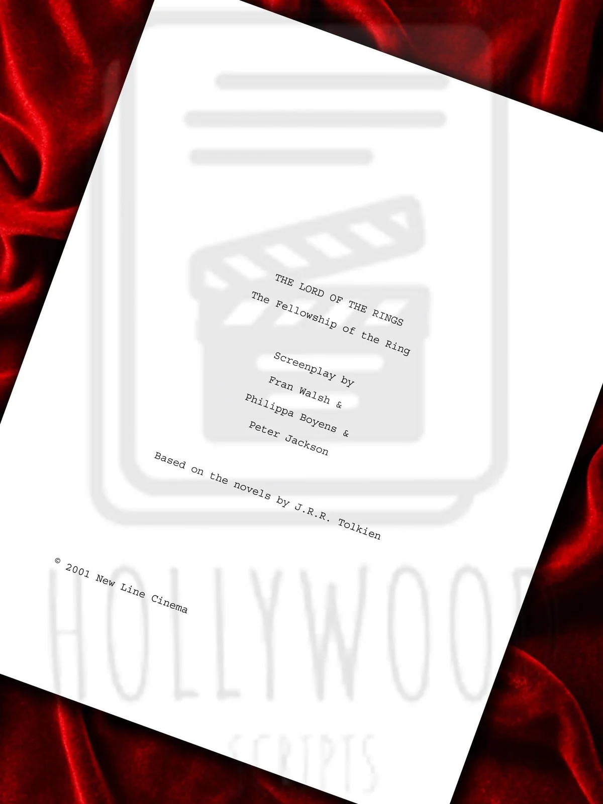 Fellowship Of The Ring Signed Movie Script, Lord of The Rings Reproduction, изображение 4