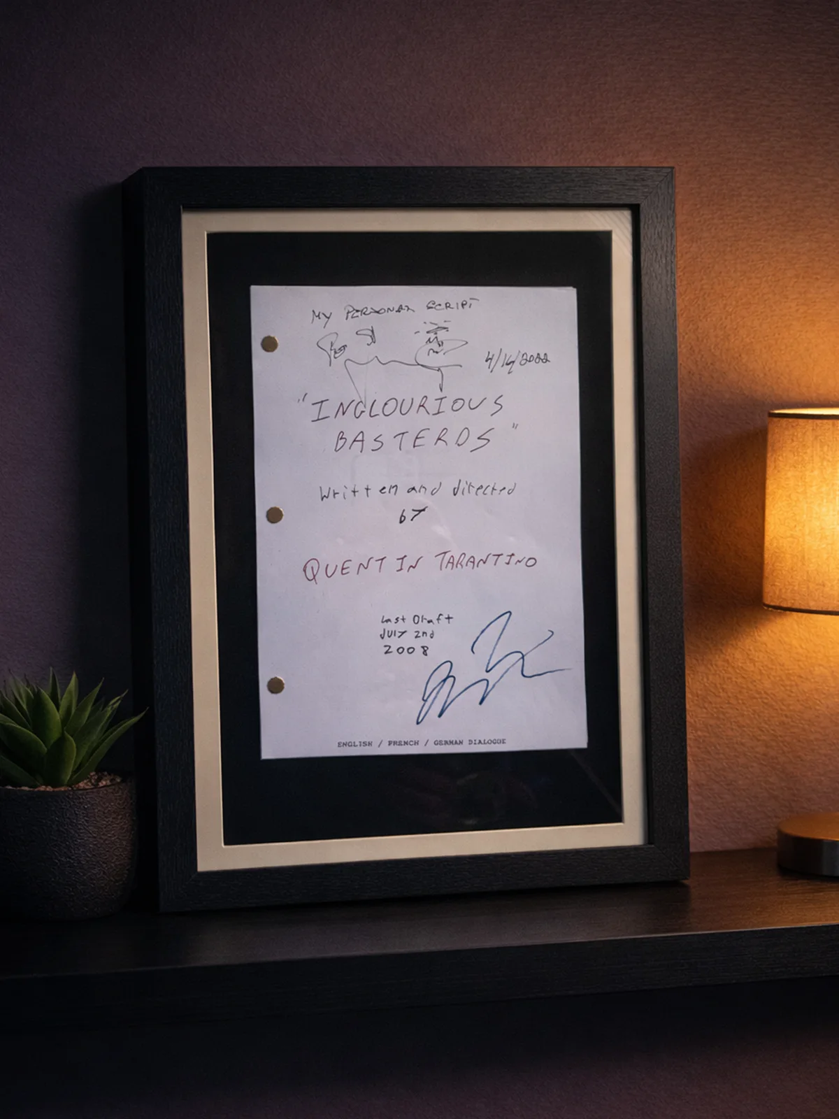 Inglourious Basterds Signed Movie Script, Full Screenplay Reproduction Tarantino, image 4