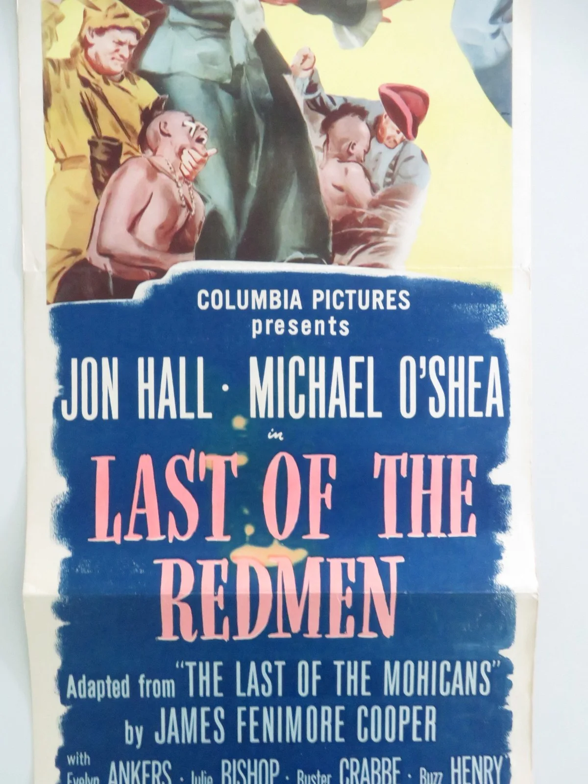 Last of the Redmen US Insert Poster Jon Hall Michael O'Shea 1947, изображение 3
