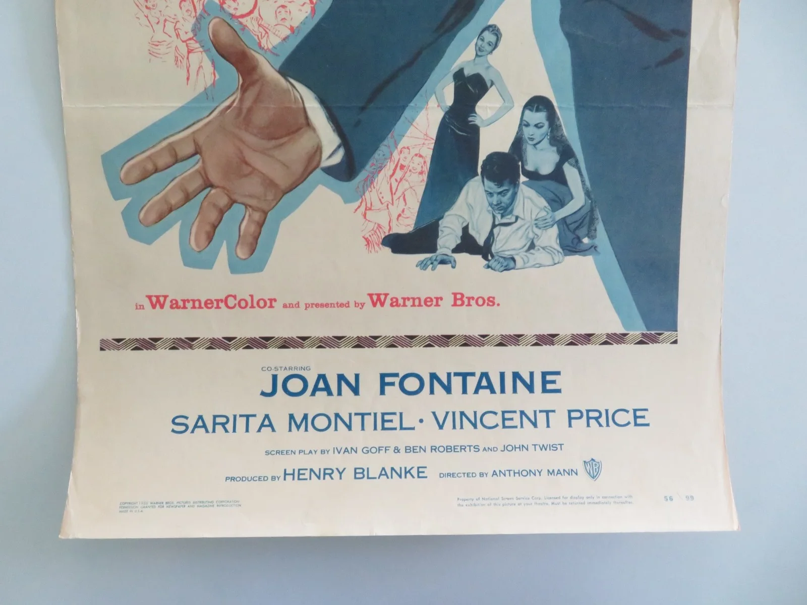Serenade US Insert Poster Mario Lanza Joan Fontaine 1956, image 4
