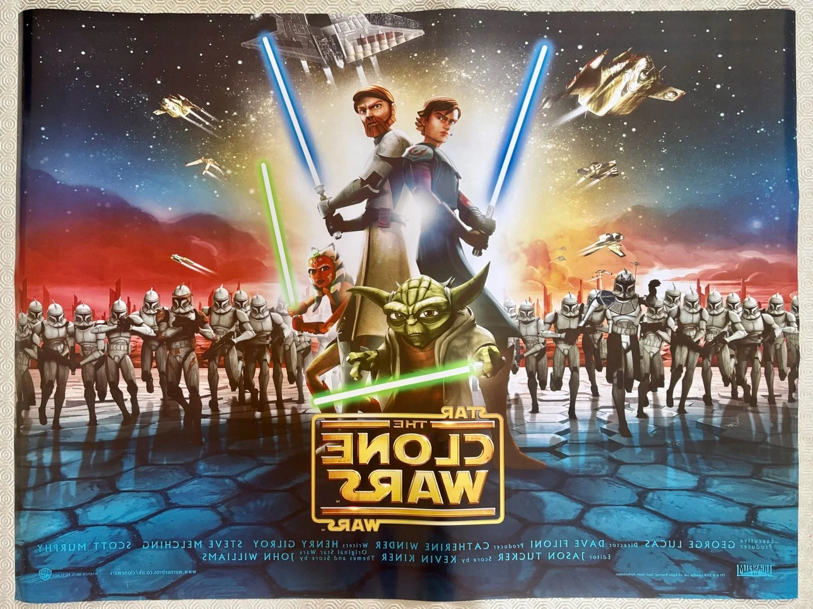Star Wars The Clone Wars original 2008 double sided quad poster, image 2