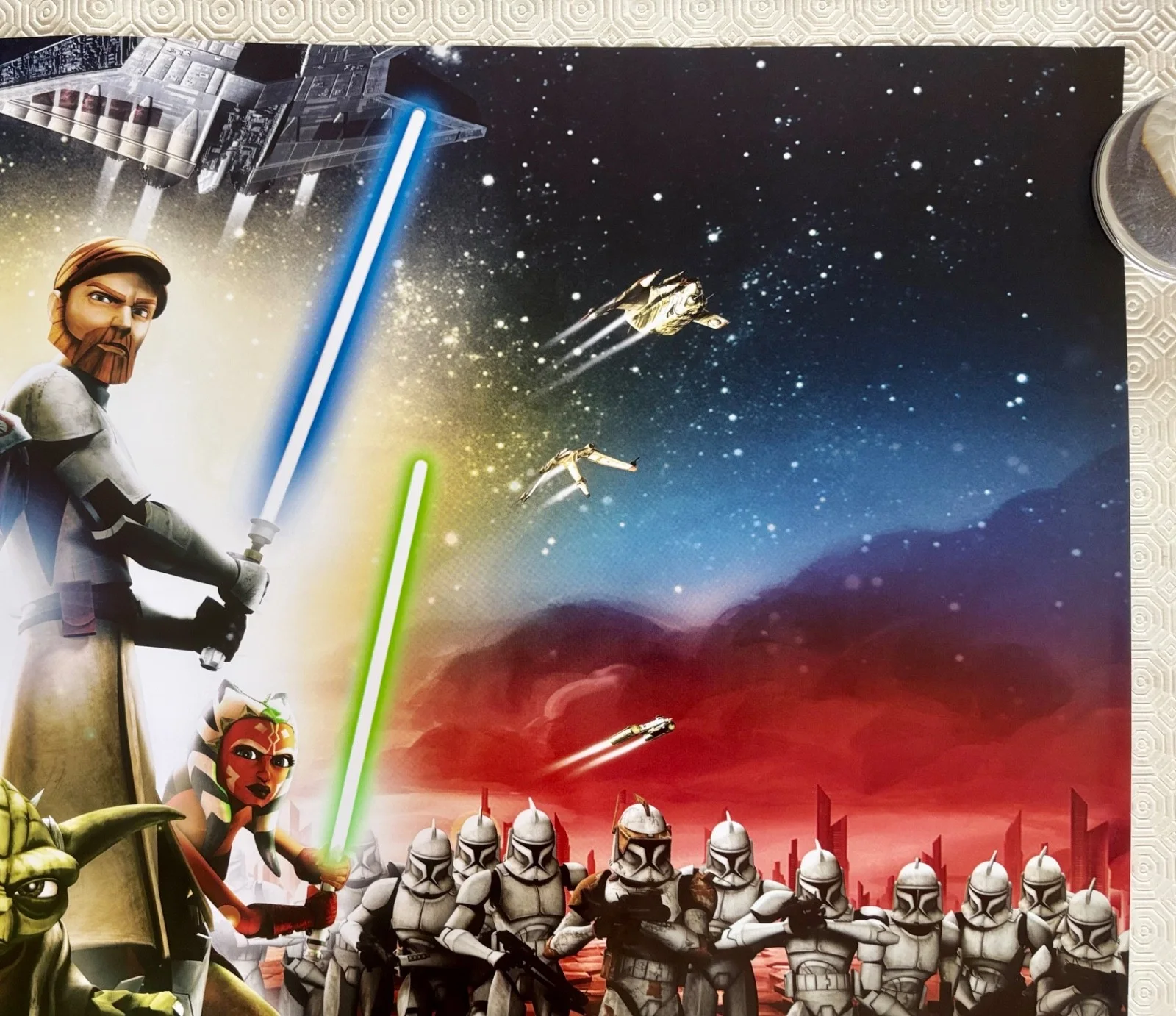 Star Wars The Clone Wars original 2008 double sided quad poster, image 4