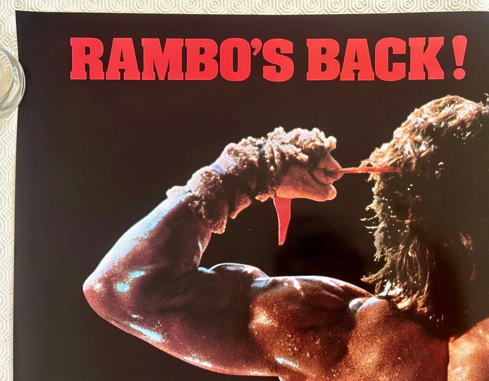 Rambo III Original 1988 advance teaser Quad Poster Sylvester Stallone, image 5