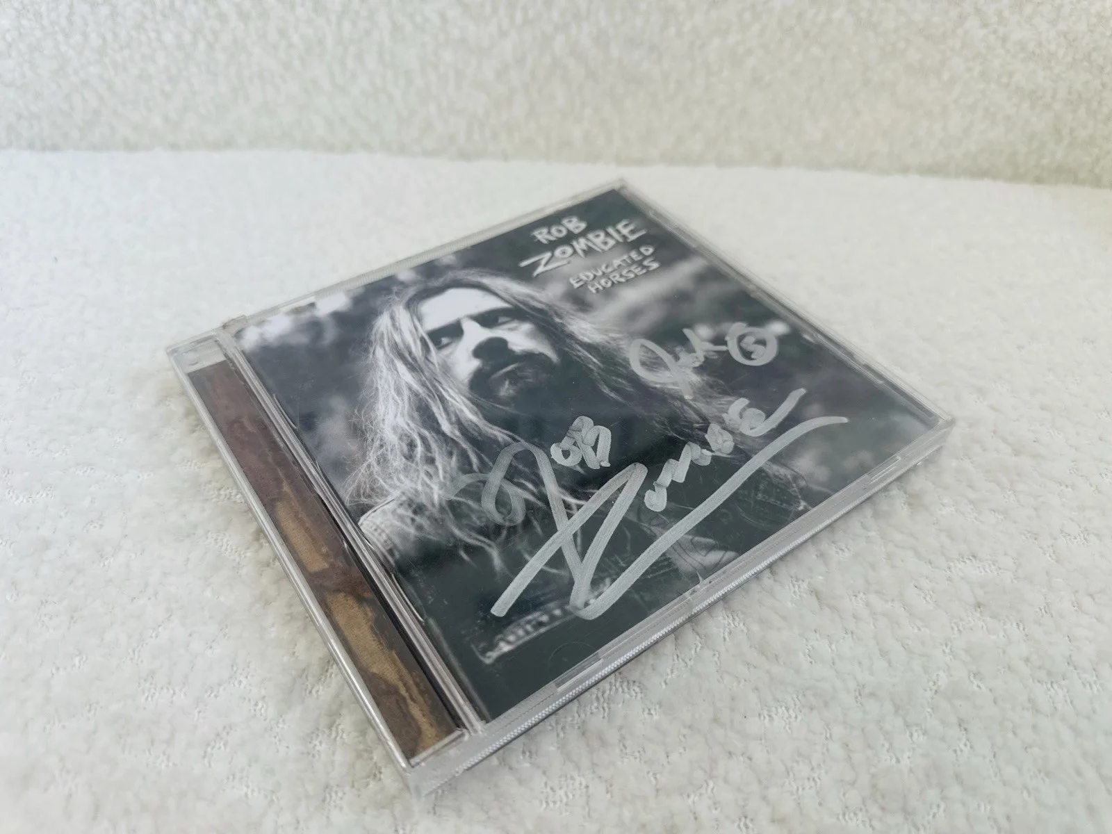 ROB ZOMBIE SIGNED EDUCATED HORSES DISC CD ORIGINAL CASE, image 2