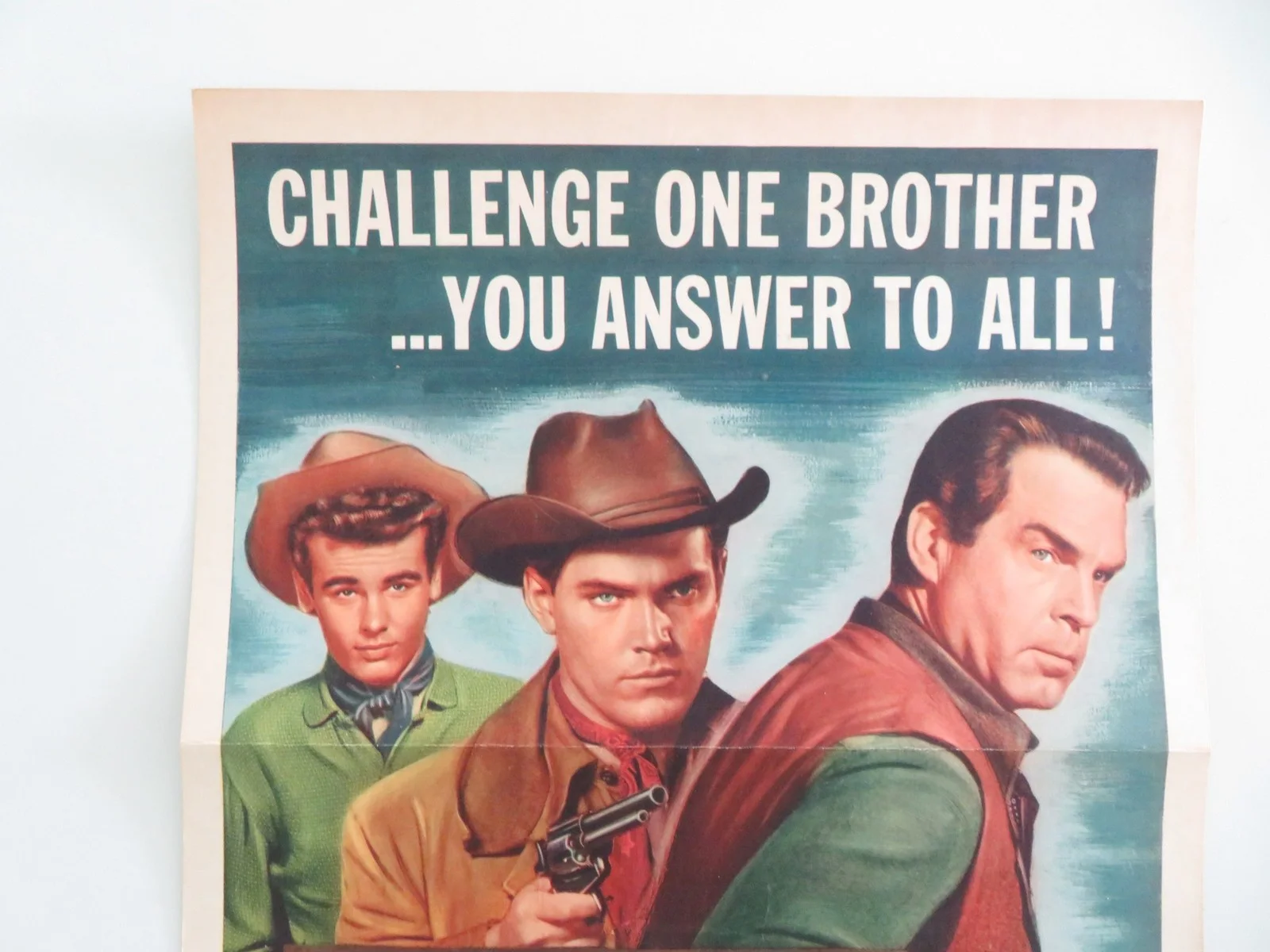 Gun For A Coward US Insert Poster Fred MacMurray Jeffrey Hunter 1956, image 2