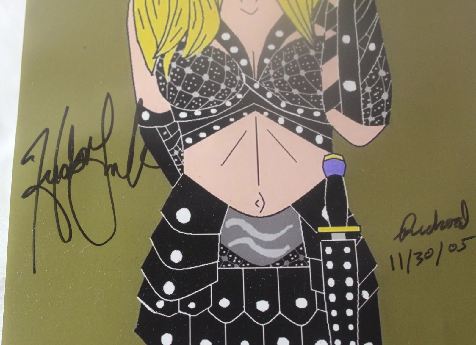 Hudson Leick — Xena Warrior Princess Hudson Leick Signed Autographed Richard Sims Art Work 2005, изображение 3